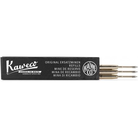 Kaweco G2 Kugelschreiberminen 1.0 schwarz 3er Pack I 3 Stück 1.0 Mine schwarz Kugelschreiber I Stiftmine I Ersatzmine für Mehrfarbstift I Verschiedene Strichstärken und Farben