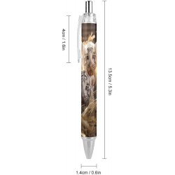 Kugelschreiber mit Wild-Weiß-Tiger-Motiv, Druckkugelschreiber, schwarze Tinte, Arbeitsstift, Rollkugelschreiber für Bürobedarf