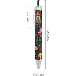 Kugelschreiber in Pilzform, Druckkugelschreiber, Tinte, schwarz, Arbeitsstift, Rollkugelschreiber für Bürobedarf, 2 Stück