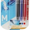 Pilot Frixion Clicker Tintenroller, einziehbar, radierbar, 0,7 mm Spitze, Schwarz/Blau/Rot, 3er-Pack