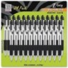 12221 Zebra Z-Grip Druckkugelschreiber - Mittlere Stiftspitze - 1 mm Stiftspitze - Schwarze Tinte - Transparenter Schaft - 24 / Packung