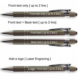 Personalisierte Stifte mit Stift – individuell bedruckte metallische Namensstifte – Geschäftswerbung – mit Logo oder Nachricht bedruckt – Werbestifte (10 Stück (1er-Pack), rot)