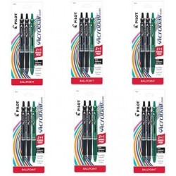 PILOT 2ct Acroball Advanced Ink Kugelschreiber, mittlere Spitze, schwarz, 18er-Pack