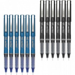 Pilot Precise V5 Stick Rolling Ball Pens, extra feine Spitze, 6 Schwarz, 6 Blau (Dutzend-Kombipack)