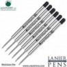 Lanier Kombipack – 6er-Pack – Monteverde® Capless Ceramic Gel™ P41-Tintenmine, kompatibel mit den meisten Kugelschreibern im Parker®-Stil – Schwarz (extrafein 0,5 mm)