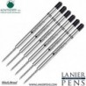 Lanier Kombipack – 6er-Pack – Monteverde® Capless Ceramic Gel™ P44-Tintenmine, kompatibel mit den meisten Kugelschreibern im Parker®-Stil – Schwarz (breite Spitze 0,9 mm)