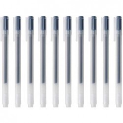 MUJI Gel-Tinten-Kugelschreiber, 0,38 mm, Blau-Schwarz, 10 Stück