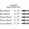 uni-ball Vision Elite BLX Infusion Tintenroller, dicke Spitze, 0,8 mm, Blau/Schwarz, 12er-Pack