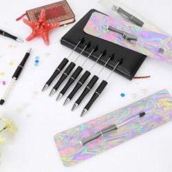 Perlenstifte aus Kunststoff, Kugelschreiber mit Perlen, schwarze Tinte, Perlenstifte mit Minen, versiegelter Tasche, zum Selbermachen, als Geschenk für Kinder und Studenten, 150 Stück/Set, schwarz