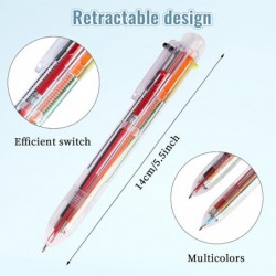 JPSOR 48er-Pack Mehrfarbenstifte für Kinder 6-in-1, transparenter Schaftstift 6-farbiger 0,5-mm-Druckkugelschreiber für Büro-Schulbedarf Schülergeschenk