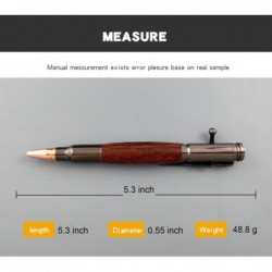 3 Sets Bullet Pens, Bolt Action Pen, schwarze Tinte, Gewehrstift, Holzkugelschreiber mit Geschenkbox für Thanksgiving, Weihnachten, Vatertagsgeschenke, Gold, Silber, Grau