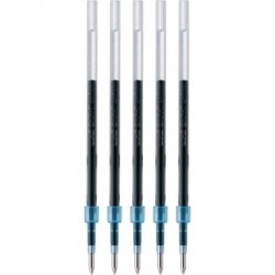 Mitsubishi Pencil Uni-Ball Alpha-Gel Jetstream 0,7 mm Kugelschreiber, weißes Gehäuse, schwarze Tinte (SXN1000071P26) + 5 Tintennachfüllset (SXR-7.24) und unsere originalen Haftnotizen