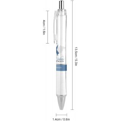 Kugelschreiber mit blauem Band zum Monat der Diabetesaufklärung, feine Spitze (0,5 mm), einziehbare Stifte mit sanftem Schreibgefühl, Gelstifte mit schwarzer Tinte, 4 Stück