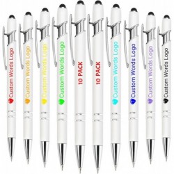 Personalisierter Stift mit Namen, individuelle Kugelschreiber, aufgedruckter Text, Logo, weicher schwarzer Tintenstift, individuelles Geschenk für Frauen und Männer, Geschäft, Geburtstag, Abschluss, 10er-Pack