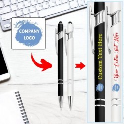 Personalisierter Stift mit Namen, individuelle Kugelschreiber, aufgedruckter Text, Logo, weicher schwarzer Tintenstift, individuelles Geschenk für Frauen und Männer, Geschäft, Geburtstag, Abschluss, 10er-Pack