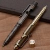 Personalisierter Bolt Action Pen, individueller Text oder Logo, Messing-Kugelschreiber mit Metallclip, Arthritischer Business-/Büro-EDC-Taschenstift für taktische Verteidigung (Bambusform – Bronze)