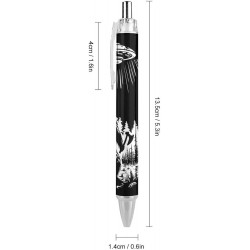 Kugelschreiber mit Bigfoot-Raumschiff, Sasquatch, Aliens, feine Spitze, 0,5 mm, einziehbarer Kugelschreiber, flexibler runder Schaft, Arbeitsstift, 4 Stück