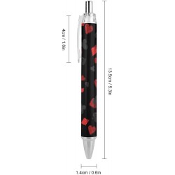 Spielkarten-Poker-Herz-Kugelschreiber, feine Spitze, 0,5 mm, einziehbarer Kugelschreiber, flexibler runder Schaft, Arbeitsstift, 4 Stück