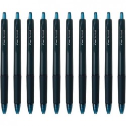 Pilot Acroball Druckkugelschreiber, 0,5 mm feine Spitze, schwarze Tinte auf Ölbasis, tiefgrünes Gehäuse mit Elastomer-Griff, BAB-15-DGB, 10er-Pack