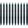 Pilot Acroball Druckkugelschreiber, 0,5 mm feine Spitze, schwarze Tinte auf Ölbasis, tiefgrünes Gehäuse mit Elastomer-Griff, BAB-15-DGB, 10er-Pack