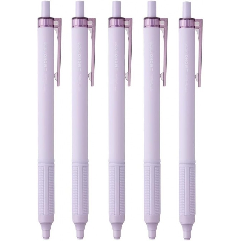 Tombow Permanent-Kugelschreiber, Monograph Light, 0,5 mm, schwarze Tinte, Smoky Purple Axis, 5er-Pack, BC-MGLE95-5P