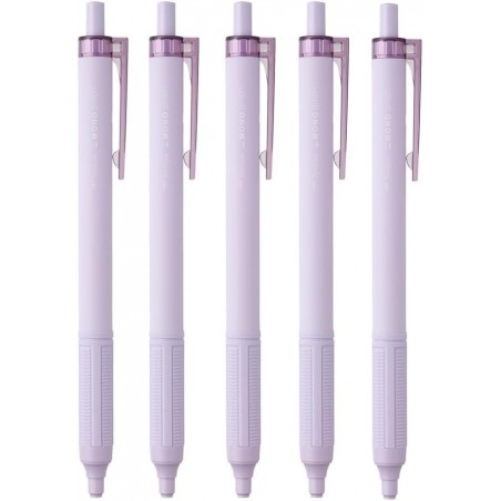 Tombow Permanent-Kugelschreiber, Monograph Light, 0,5 mm, schwarze Tinte, Smoky Purple Axis, 5er-Pack, BC-MGLE95-5P