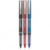 Pilot Precise V5 Stick Rolling Ball Pens, extra feine Spitze (0,5 mm), verschiedene Farben, schwarze/blaue/rote Tinte, 3er-Pack; Paket mit wiederverwendbarer Plastikhülle