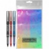 Pilot Precise V5 Stick Rolling Ball Pens, extra feine Spitze (0,5 mm), verschiedene Farben, schwarze/blaue/rote Tinte, 3er-Pack; Paket mit wiederverwendbarer Plastikhülle