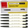 Dong-a Speedy-Ball Kugelschreiber, 0,38 mm, sanftes Schreiben, einziehbare Tinte auf Ölbasis, Dutzendbox (24 Stück) – Schwarz