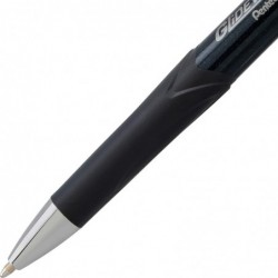 Pentel Glidewrite Signature Kugelschreiber, schwarzer Schaft, (1,0 mm) mittlere Linie, violette Tinte, 12 Stifte (BX930A-V)