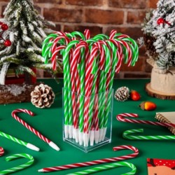 50 Stück Weihnachts-Zuckerstangen-Stifte, Schneemann-Regenschirm-Kugelschreiber, Weihnachtsstifte mit schwarzer Tinte für Weihnachts-, Feiertags- und Party-Schreibwaren, Party-Geschenk, Grün, Rot