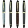 Jinhao 4-teiliges X450 Füllfederhalter-Set, 4 Farben (Blau, Schwarz, Rot, Ice Cracks), mittlere Feder mit Tintenkonverter, goldene Verzierung, Geschenketui