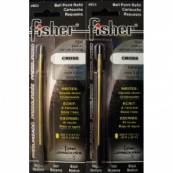 2er-Pack Original Fisher Space Pen SC4 CROSS-Stiftminen, schwarze mittlere Spitze