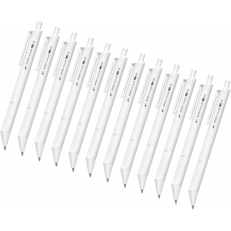 Standard-Kugelschreiber-Set für Büro/Arbeit und Schule (12er-Pack) – 0,5-mm-Kugelschreiber mit schwarzer Tinte, einziehbar, kein Verschmieren, gleichmäßiges Schreiben, für Rechts- und Linkshänder geeignet