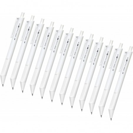 Standard-Kugelschreiber-Set für Büro/Arbeit und Schule (12er-Pack) – 0,5-mm-Kugelschreiber mit schwarzer Tinte, einziehbar, kein Verschmieren, gleichmäßiges Schreiben, für Rechts- und Linkshänder geeignet