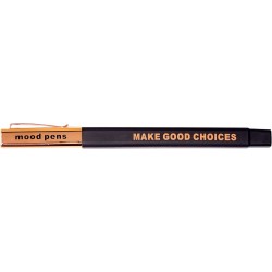 Mood Pens Roségold-Premium-Kugelschreiber, Schulanfang, glatt und bequem, mittlere Spitze, nachfüllbar, 1,0 mm, schwarze Tinte, positive Gedanken für die psychische Gesundheit (12)