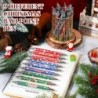 Cholemy 36 Stück Weihnachtsstifte, Weihnachts-Gelstifte, Großpackung, Weihnachts-Druckstift, 1 mm, Kugelschreiber mit schwarzer Tinte, buntes Weihnachtsgeschenk, süßes Schulmaterial, Schreibwaren für Partygeschenke, Büro, Zuhause, Haushalt