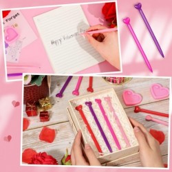 Herzförmige Kugelschreiber zum Valentinstag, einziehbarer Metall-Kugelschreiber mit schwarzer Tinte, Partygeschenk für Büro, Schule, Klassenzimmer, Valentinstag, Hochzeitsparty-Zubehör, 4 Farben (20 Stück)