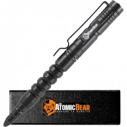 Der Atomic Bear Tactical Pen – Stift mit Fensterbrecher – Wird in Polizei- und Militärausrüstung verwendet – Kugelschreiber mit kostenloser 2. Tintenmine