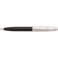 Sheaffer 100 Kugelschreiber, schwarz lackiert, mit Chromverzierung