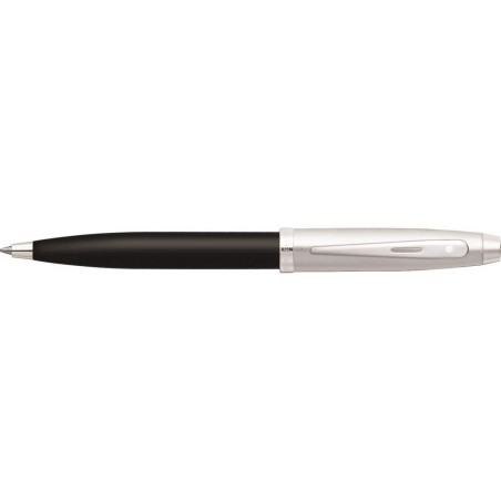 Sheaffer 100 Kugelschreiber, schwarz lackiert, mit Chromverzierung