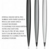 Everlasting Pen, magischer tintenloser Stift aus Metall, kreativer, dauerhafter, wiederverwendbarer Stift für die Ewigkeit als Geschenk für das Homeoffice oder die Schule (schwarz)