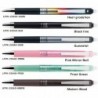 Pilot Japan Frixion Point Knock Design Series 6er-Pack mit Kanji LOVE-Aufklebern, schwarze Linie, Rotguss, Pink, Frostgrün, modernes Holz, 5,59 x 0,41 0,39 Zoll