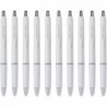 Pilot Acroball Druckkugelschreiber, 0,5 mm feine Spitze, schwarze Tinte auf Ölbasis, cremefarbenes Gehäuse mit Elastomer-Griff, BAB-15-OWB, 10er-Pack