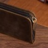 Füllfederhalter-Etui mit 3 unterteilten Fächern, Crazy Horse-Leder-Stifthalter, handgefertigte Display-Tasche mit Reißverschluss für Tintenroller – Retro