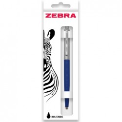 Zebra Pen 901 Druckkugelschreiber, mittlere Spitze, 1,0 mm Feder, schwarze Tinte, Silber, Schwarz, Grau und Dunkelblau, 4er-Pack