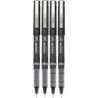 Pilot Precise V5/V7 Stick Rolling Ball Pens, feine und extrafeine Spitze, verschiedene Spitzen, schwarze Tinte, 4er-Pack; Paket mit wiederverwendbarer Plastikhülle