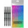 Pilot Precise V5/V7 Stick Rolling Ball Pens, feine und extrafeine Spitze, verschiedene Spitzen, schwarze Tinte, 4er-Pack; Paket mit wiederverwendbarer Plastikhülle