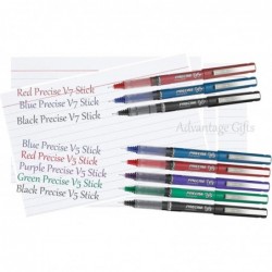 Pilot Precise V5/V7 Stick Rolling Ball Pens, feine und extrafeine Spitze, verschiedene Spitzen, schwarze Tinte, 4er-Pack; Paket mit wiederverwendbarer Plastikhülle