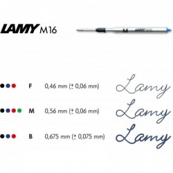 Lamy noto 283 - Schlichter Kugelschreiber aus Kunststoff schwarz/silber mit Dreikantkorpus und Druckmechanik, inkl. Großraummine M 16, Strichbreite M in schwarz